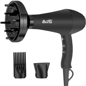 Berta Far Infrared & Negative Ionic Hair Dryer 1875W Professional Blow Dryer